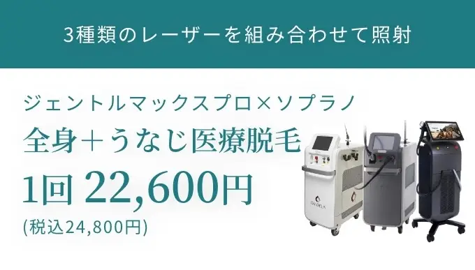 ジェントルマックスプロ×ソプラノ 全身医療脱毛セット