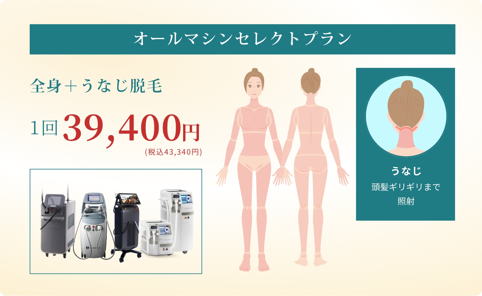 BEAUTY SKIN CLINIC（ビューティースキンクリニック） 医療脱毛料金表