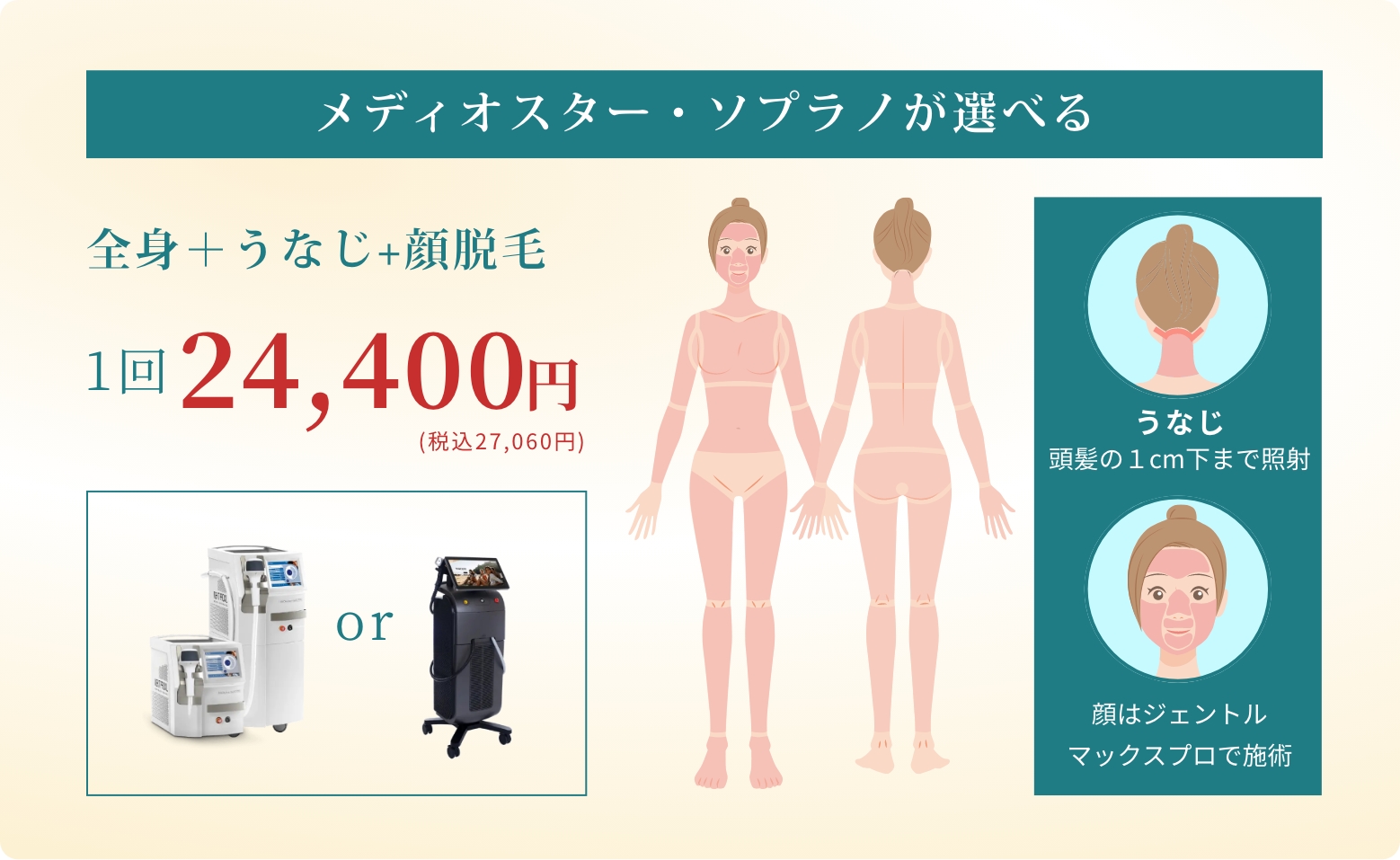 BEAUTY SKIN CLINIC（ビューティースキンクリニック） 医療脱毛料金表