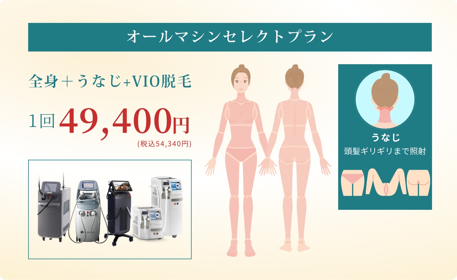 BEAUTY SKIN CLINIC（ビューティースキンクリニック） 医療脱毛料金表